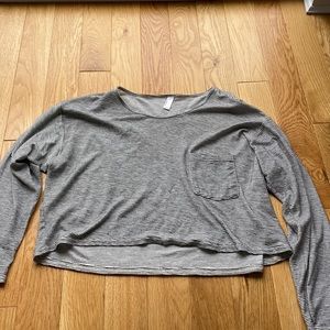 American Apparel long sleeve cropped top